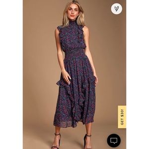 Lulu’s floral print midi dress